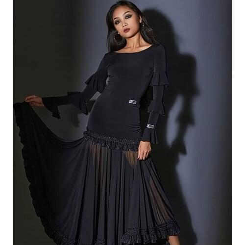 New Arrival National Standard Modern Dance Clothing Long Dress Practice Clothing Waltz Togao Ballroom Dance Competition Dress