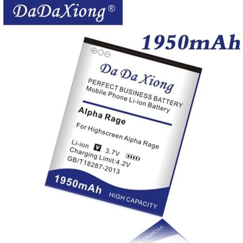Original 1950mAh Alpha Rage Battery for Highscreen Alpha Rage Cell Phone Battery