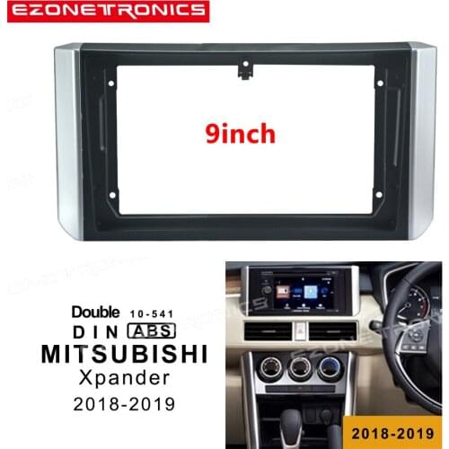 2di1Din Car DVD Frame Audio Fitting Adaptor Dash Trim Facia Panel 9" For MITSUBISHI Xpander 2018-2019 Double Din Radio Player