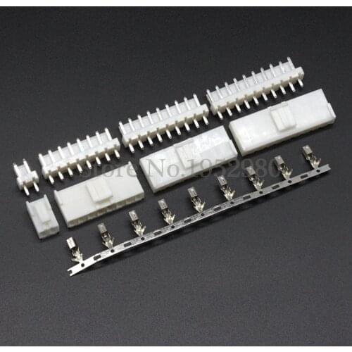 50 Set VH3.96 Connector 2/3/4/5/6/7/8/9/10/11/12P 3.96mm Straight Pin Header + Housing / Wafer + Terminal