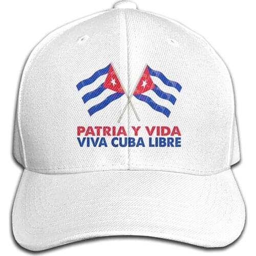 Patria Y Vida Viva Cuba Libre Adjustable Peak Cap Baseball Cap Men and Women Outdoor Travel Sunscreen Sports Cap Trucker Hat