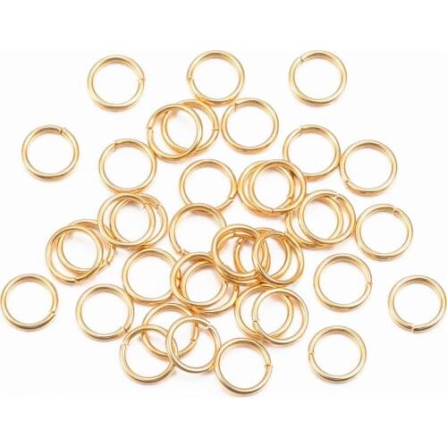 50pcs 304 Stainless Steel Close Jump Rings Connectors for keychains jewellery Making Findings Supplies Golden 4x0.5mm