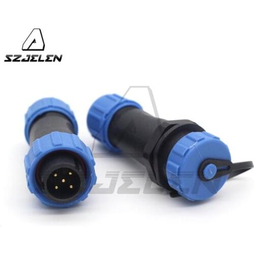 SP13 Waterproof wire to wire connector 5 pin,Electric power cable connector plug socket, LED connector