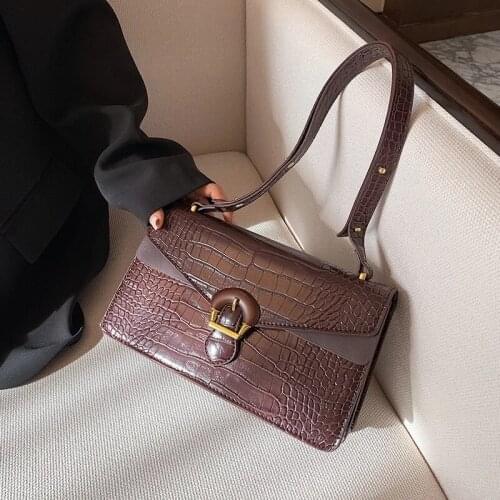 Stone pattern Flap Crossbody bag 2020 Fashion New High quality PU Leather Womens Designer Handbag Lock Shoulder Messenger Bag