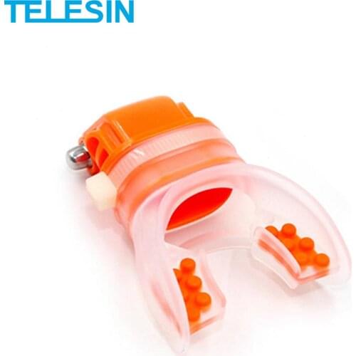 TELESIN Mouth Mount Surfing Skating Shoot Dummy Bite Mouthpiece Holder Adapter for GoPro 9 8 7 6 5Osmo Action SJ4000 Xiaomi Yi