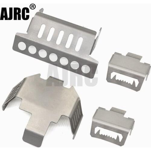 TRAXXAS TRX-4 Stainless Steel Chassis Armor Axle Front Bumper Gearbox Base Protection Plate for 1/10 RC Crawler g500 TRX-6 g63