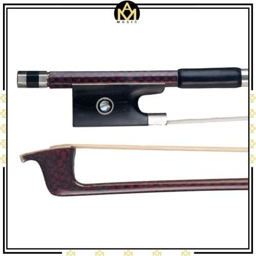 Advanced 4/4 Size Violin/ Fiddle Bow Carbon Fiber Bow Grid Carbon Fiber Round Stick Ebony Frog W/ Classic Paris Eye Inlay