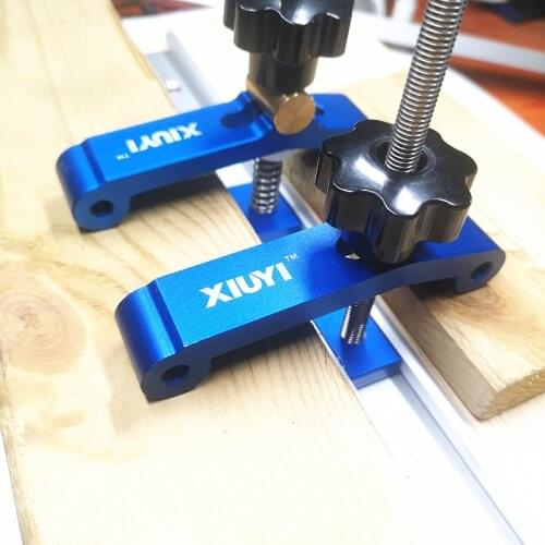Improved T-Track Platen Miter Track Clamping Blocks chute Blocks djustable Press Plate Hold Down Clamps For woodworking table