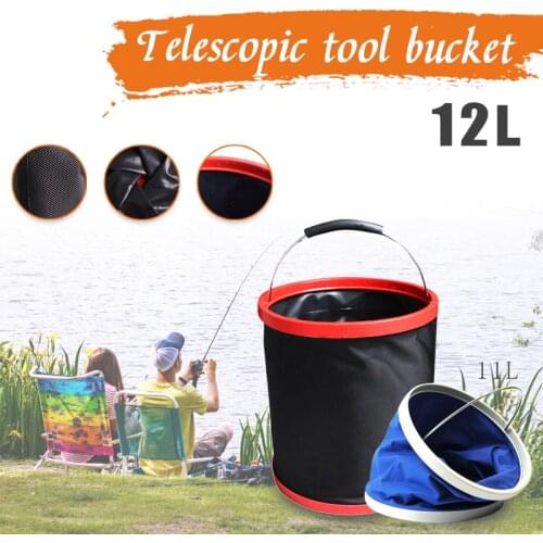 Thickening Portable Folding Bucket Outdoor Camping Car Storage Container Wash Car Mop Fishing Bucket Cleaning Tools Accessories