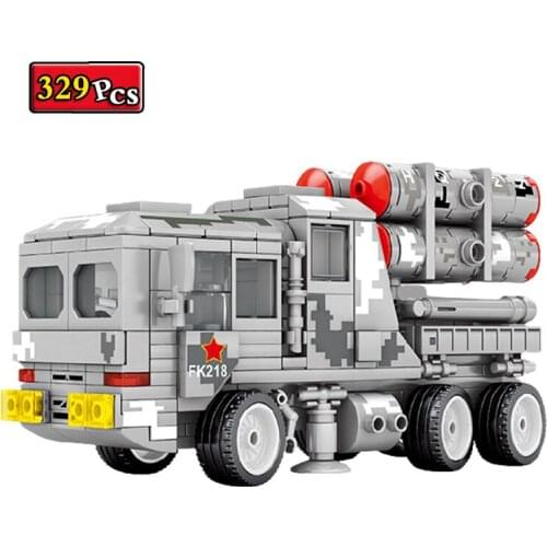 WW2 Military Series World War II HQ-22 Missile Vehicle Artillery Soldier Weapon MOC Building Blocks Bricks Toys Gifts