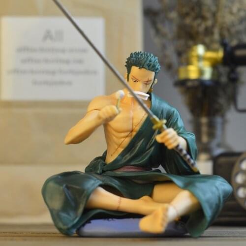 Japan Anime One Piece Model New world Knife Sitting Position Roronoa Zoro Action FugurePVC Figurines Collectible Gift Toy