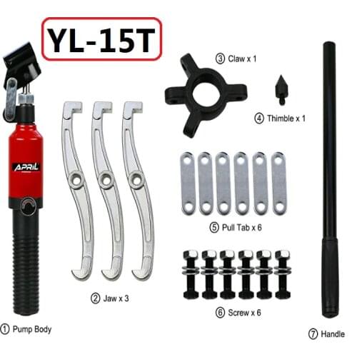 YL-15T Hydraulic Rama Two Or Three Claws Wheel Bearing Puller 15 Tons Disassemble Tool Hydraulic Pressure Gear Drawing Equipment