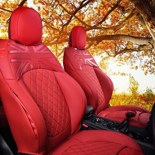 Cowhide leather Surrounded Car seat protective cover cushion For mini cooper countryman clubman R56 R55R57R60 F54F55F56F57F60