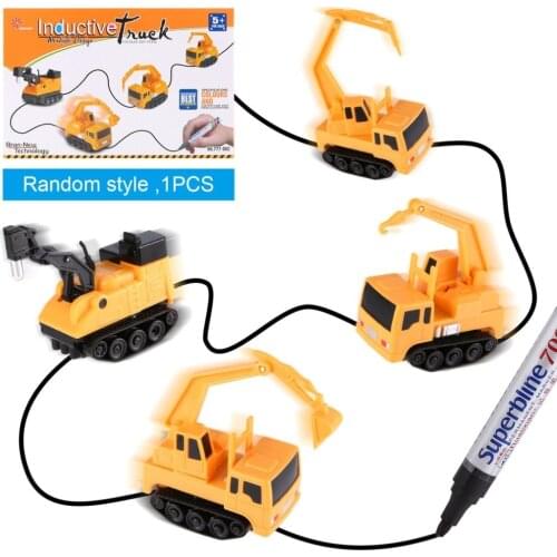 1 Pc Magic Mini Pen Automatic Inductive Toy Car Model Series Puzzle Follow Any Drawn Line Toys For Children Boys Kids