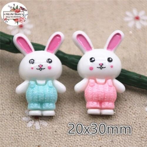 10pcs cute baby rabbit flat back Cabochon Art Decoration Charm Craft Embellishment Accessories Scrapbooking Craft