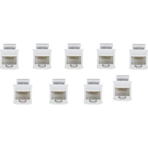 10-Pack CAT6 Keystone RJ45 Coupler Female to Female Jack Inline Network Coupler-White