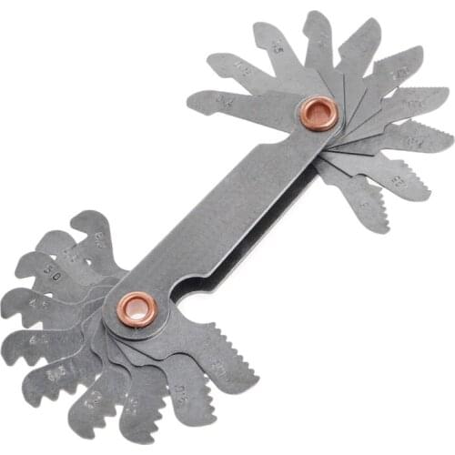 2Pcs/Set Stainless Steel Metric Screw Pitch 60+55 Degree Thread Measuring Gauge