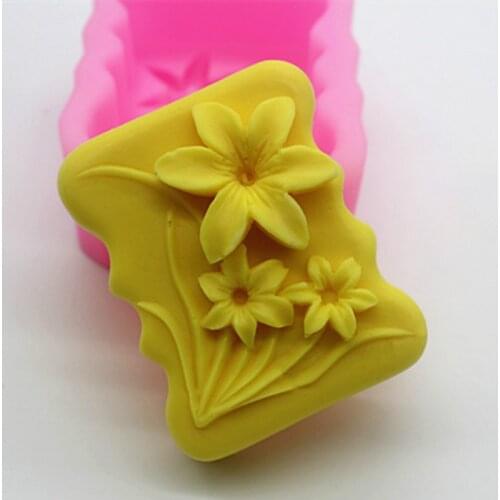 3D Flower Soap Molds DIY Cake Chocolate Making Silicone Mold