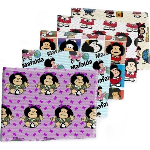 50*145CM Fabric Mafalda Cartoon Character Printed Polyester Cotton Twill Fabric Patchwor Printed
