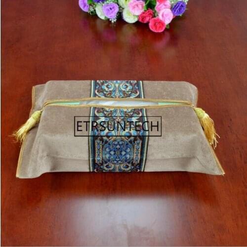 50pcs Classical Embroidery Tissue Box Cotton Napkin Holder Cover Room Car Sofa Hotel Decorative Paper Container Case