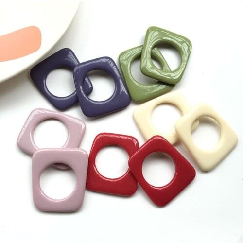 10pcs/lot New Spring Colours Acrylic Connector For DIY Making Necklace Earrings Chains Jewelry Accessories Findings & Component