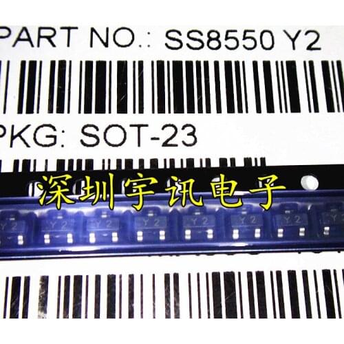 Free shipping new original SS8550 S8550 Y2 Bipolar Transistors - BJT 625mW, 25V, 1500mA SMD SOT23-3 diy electronic