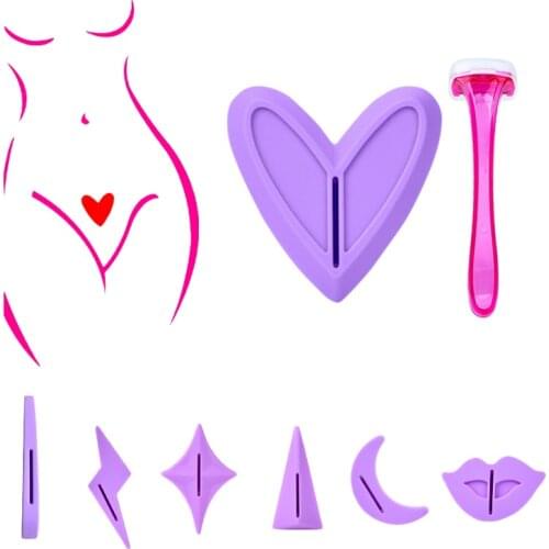 Bikini Private Parts Pubic Hair Trimming Hair Removal Shaving Apparatus Sex Toy for Women Plastic Template Razor Sexshop
