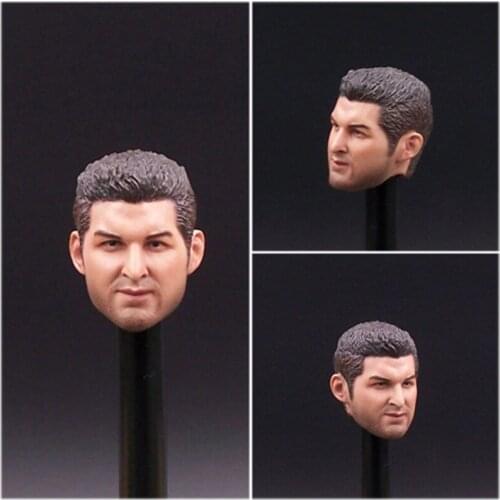 Big Sales Scale 1/6th Sports Rugby Male Player Tim Superstar Male Head Sculpture For Usual 12inch Doll Action Collectable