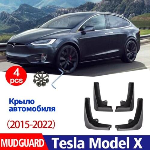 FOR Tesla Model X 2015 2016 2017 2018 2019 2020 2021 2022 Mudguard Fender Mud Flap Guards Splash Mudflaps Car Accessories