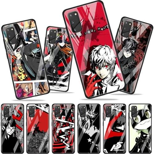 Persona 5 Pattern Tempered Glass Cover For Samsung Galaxy A01 A11 A21S A21 A31 A41 A51 A71 A81 A91 Phone Case