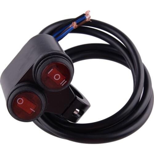 DWCX 7/8'' 22mm Waterproof Motorcycle Motorbike Scooter Handlebar Headlight Fog Spot Light Dual On Off Switch 12V 10A