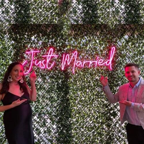Factory Custom Just Married Neon LED Flex Sign Light Flex Neon HandMade Bar Shop Logo Pub Store Club Nightclub
