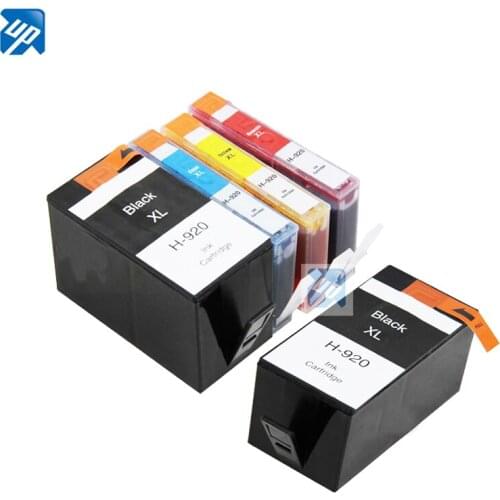 UP brand SET of 5 x compatible ink cartridge for HP920XL 920XL 920 for HP 6000 6500 7000 7500 printer with chip full ink