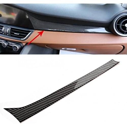 Carbon Fiber Dashboard Strip Trim Car Interior Decoration Fits for Alfa Romeo Giulia 2017 2018 2019 Car Styling Accessories