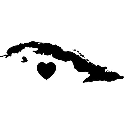 LLY-1083 Classic Car Sticler Cubas Island of Love Decal PVC Fashion Body Window Decoration Waterproof Sunscreen Auto Stickers