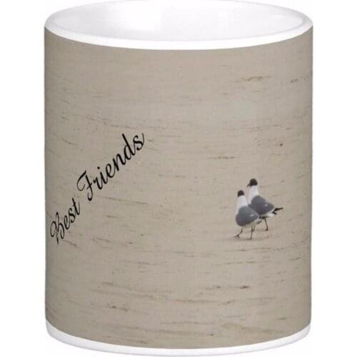 Best Friends White Coffee Mugs Tea Mug Customize Gift By LVSURE Ceramic Mug Travel Coffee Mugs