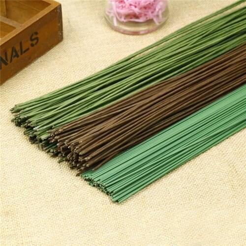 50pcs/lot 2mm Paper Covered Wire Length 40cm Iron Wire Used For DIY Handmade Nylon Stocking Flower Garlands Accessories material