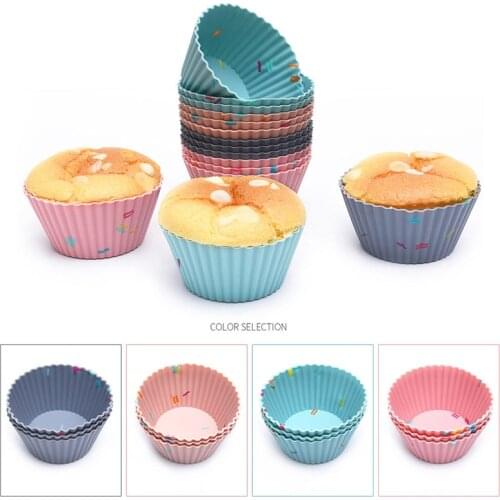 Reusable Silicone Cupcake Mold Muffin Cake Baking Molds Candy DIY Bakeware Cups for Maker Baking Pan DIY Mould Dessert Tools