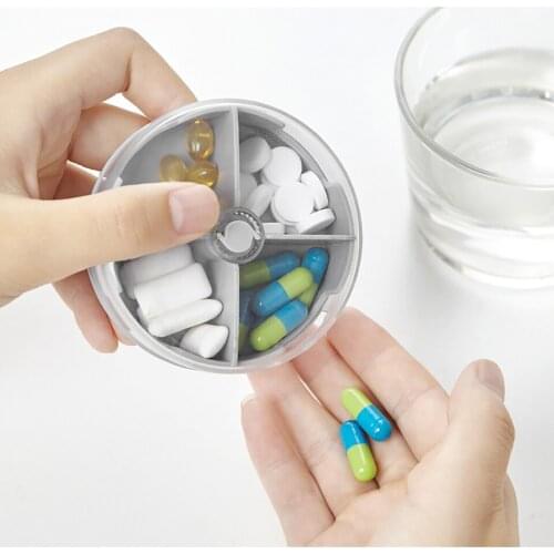 Multi-divided Transparent Mini Pill Box Household Sealed Dust-proof Drug Sub-packing Storage Box Travel Portable Storage Box
