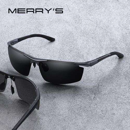 MERRYS Men Classic Aluminum Alloy Sunglasses HD Polarized Sun glasses For Driving Outdoor Sports UV400 Protection S8530