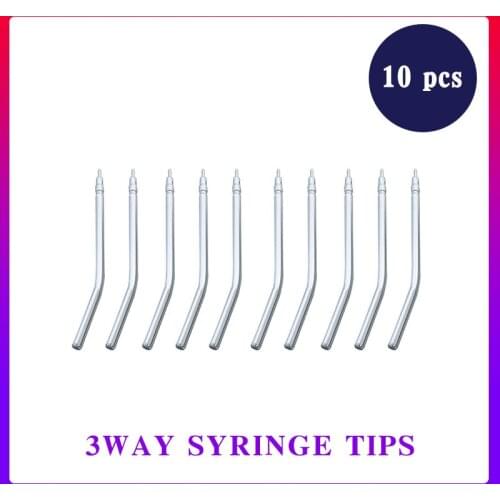 10pcs dental 3 Way Syringe tips Air Water Spray Triple Syringe For 3 Way Tube Stainless Steel Syringe Spray Nozzles Tips