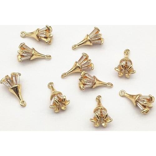 New Arrival! 16x9mm 50pcs Cubic Zirconia Drop Charm for Handmade Necklace/Earring DIY Parts,Jewelry Findings & Components