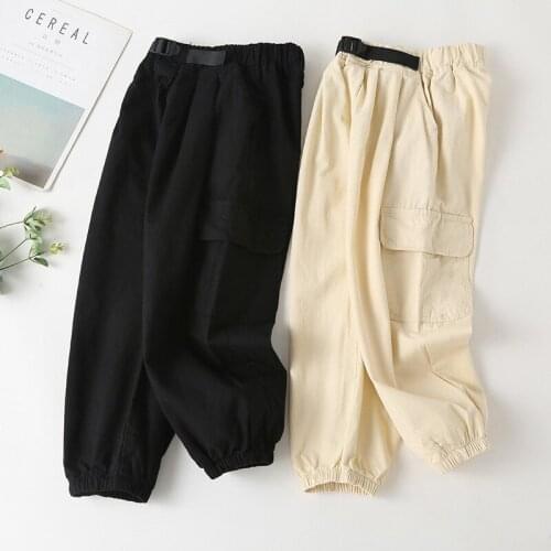 Solid Color Pants 2021 Girls Loose Straight Leg Slimming All-Match Vasual Spring Autumn High Waist Spring Autumn Suit Trousers