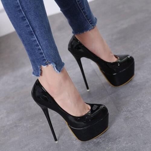 Sexy Super High (8cm-up) Women Shoes Extreme High Heels for Ladies Dress Thick Platform Womans Party Pumps Plus Size Club Heels