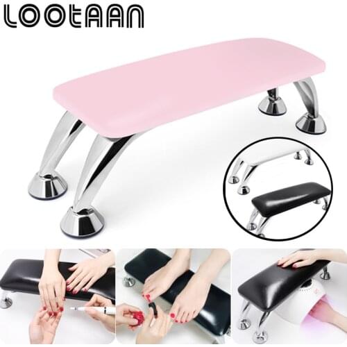 Hand Pillow Rest Superior Quality Black Genuine Leather Manicure Table Hand Cushion Pillow Holder Arm Rests Nail Art Stand Tools