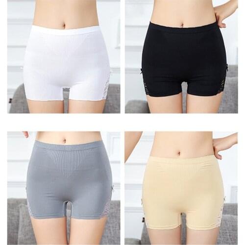 Hot Shorts Under Skirt Sexy Lace Anti Chafing Thigh Safety Shorts Ladies Pants Underwear Large Size Safety Pants Women