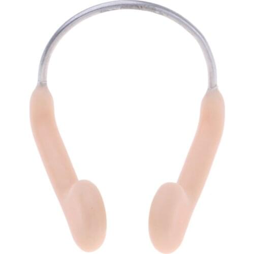 Men Women Clear Silicone Swim Nose Clip with Soft Padded Tips + Carry Case