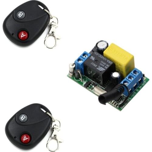 New Product AC 220V 1CH RF Radio Remote Control Lighting Power ON OFF Switch System 2 Transmitter and Receiver & Cover