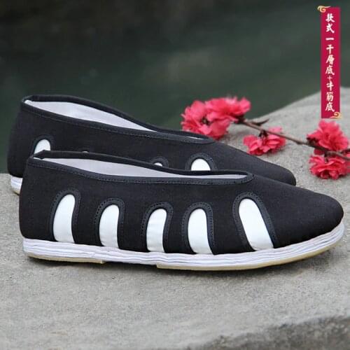 Manual Strong Cloth Soles Taoist shoes Chinese traditions Footwear Tai Chi Shoes Kung Fu Wushu Shoes
