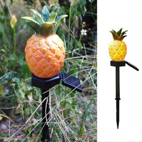Solar Garden Stakes Light with Catis or Pinapple Shape Durable Convenient Waterproof Weather Resistant for Outdoor UD88